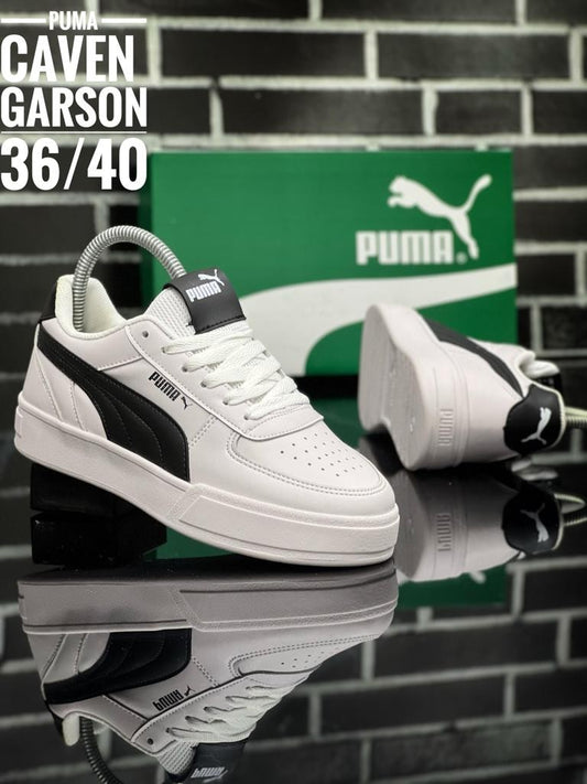 Puma Classic Black Lace-Up Shoes
