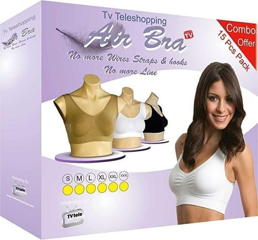 Women's Multicolor Air Bra Pack Of 3 Free Size